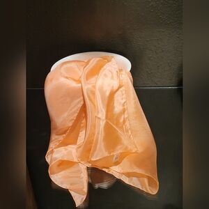 Unbranded Peach Silk Square Scarf 29" X 29"